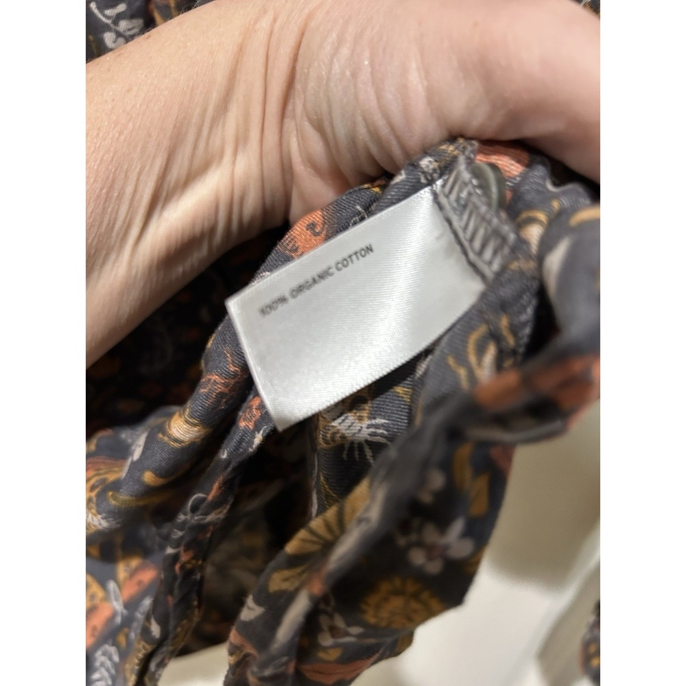 Duluth Trading Co Women  Printmaker Shirt Buttondown Mushroom Moth Sz M Plants - Picture 4 of 5